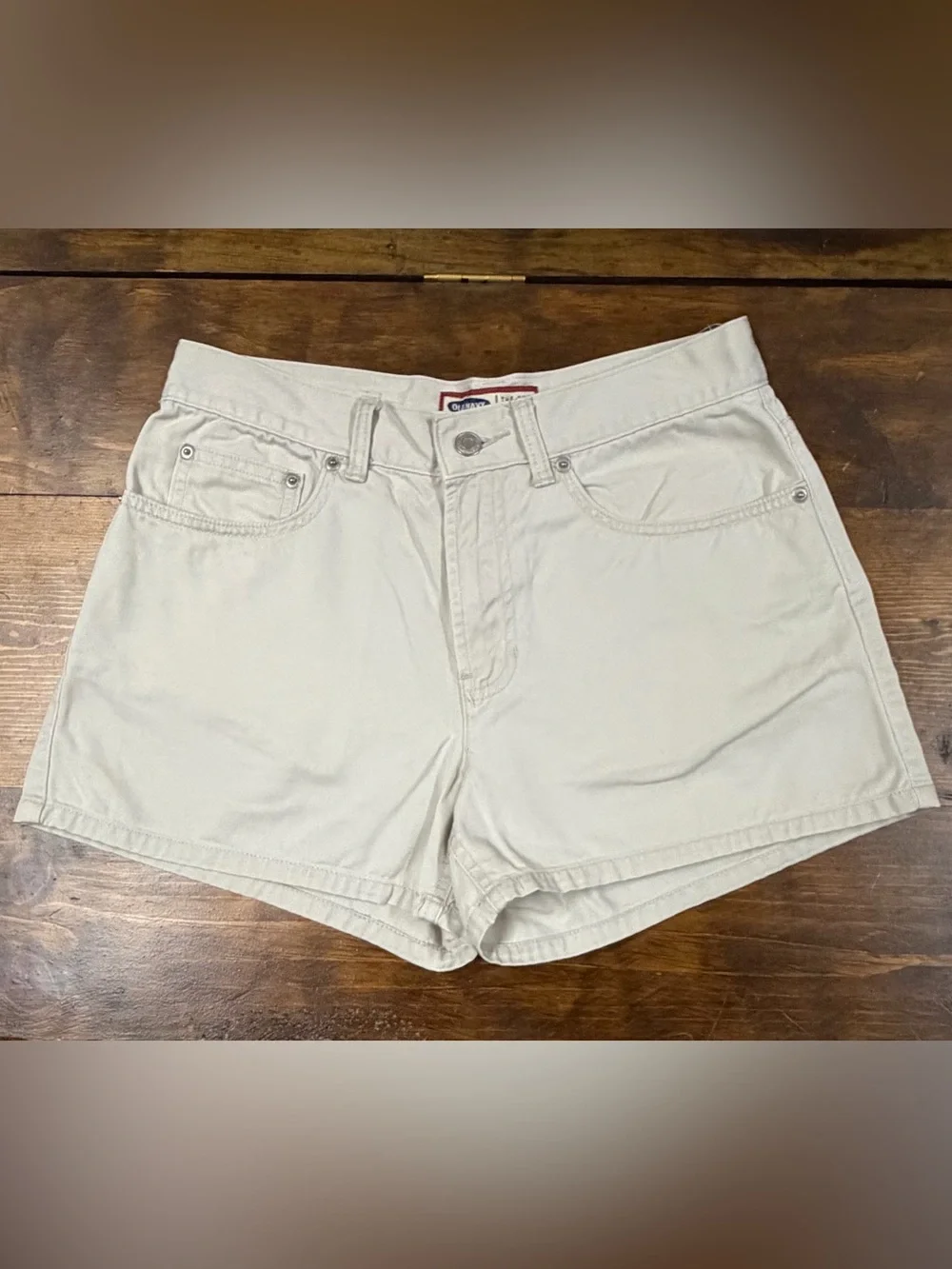Vintage Old Navy Cream-Colored Denim Shorts